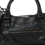 Agneau Arena Classic Hardware Le City First Bag Black