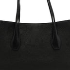 Grained Calfskin Alger Shoulder Bag Black