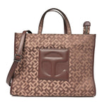 Monogram Jacquard Medium Shopping Bag Chocolate