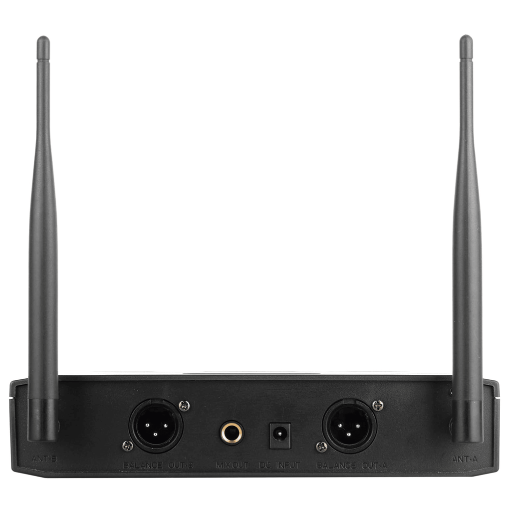 VHF Dual Fixed Channel Professional Wireless Microphone with Carry Case