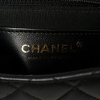 Lambskin Quilted Casino Chips Small Flap Black