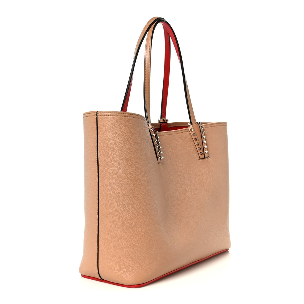 Calfskin Spikes East West Cabata Tote Nude