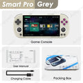 Smart Pro Handheld Game Console with 4.96'' IPS Screen, Linux System, Joystick, RGB Lighting - Retro Video Game Console Gift