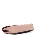 Lambskin Quilted Medium Tri-Color Flap Burgundy Dark Pink