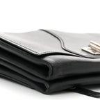 Vitello Soft Chain Flap Bag Black