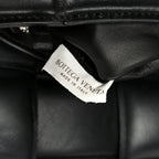 Nappa Maxi Intreccio Padded Cassette Crossbody Bag Black