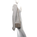 Calfskin Matelasse Monogram Mini Lou Camera Bag Greyish Brown