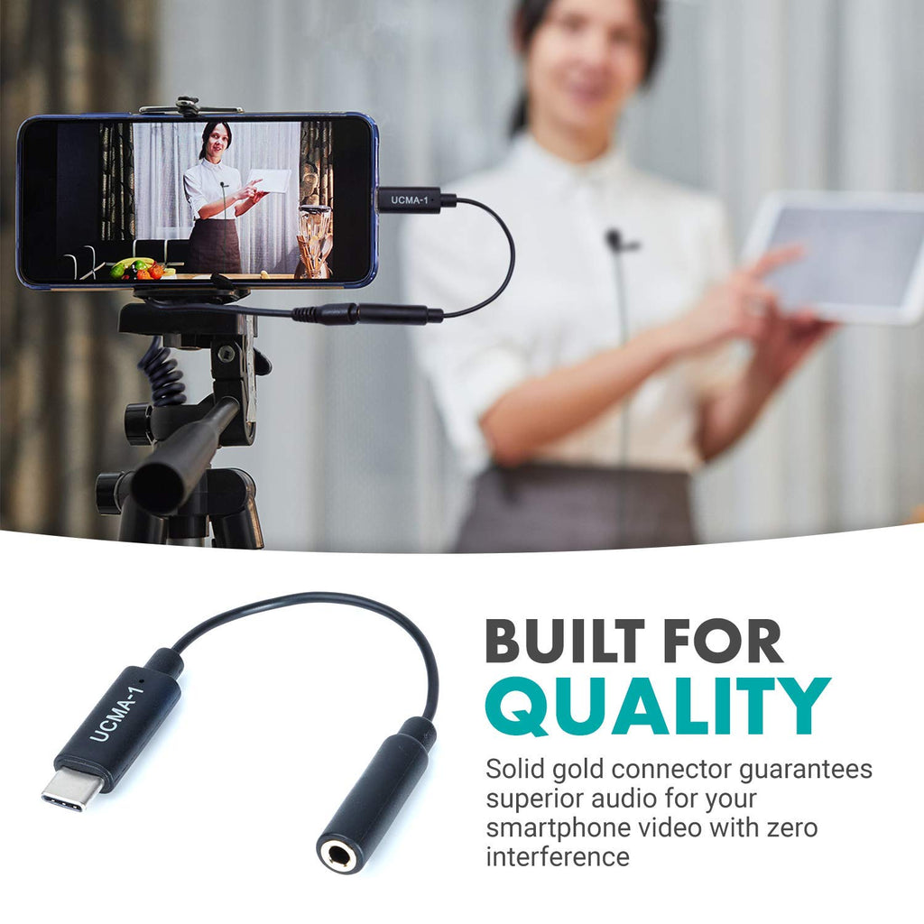 Movo UCMA-1 F 3.5mm TRS Mic to USB Type-C Dongle