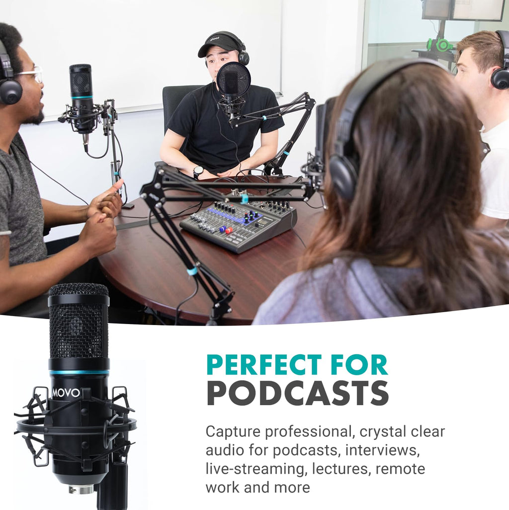Movo Podcast Equipment Bundle for iPhone 15 and up