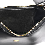 Smooth Calfskin Medium Strap Ava Triomphe Shoulder Bag Black