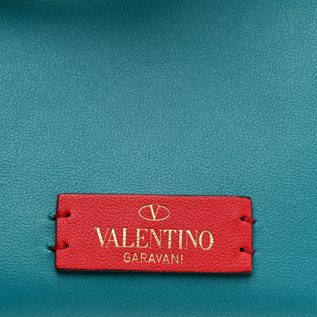 Calfskin Vlogo Bucket Bag Blue