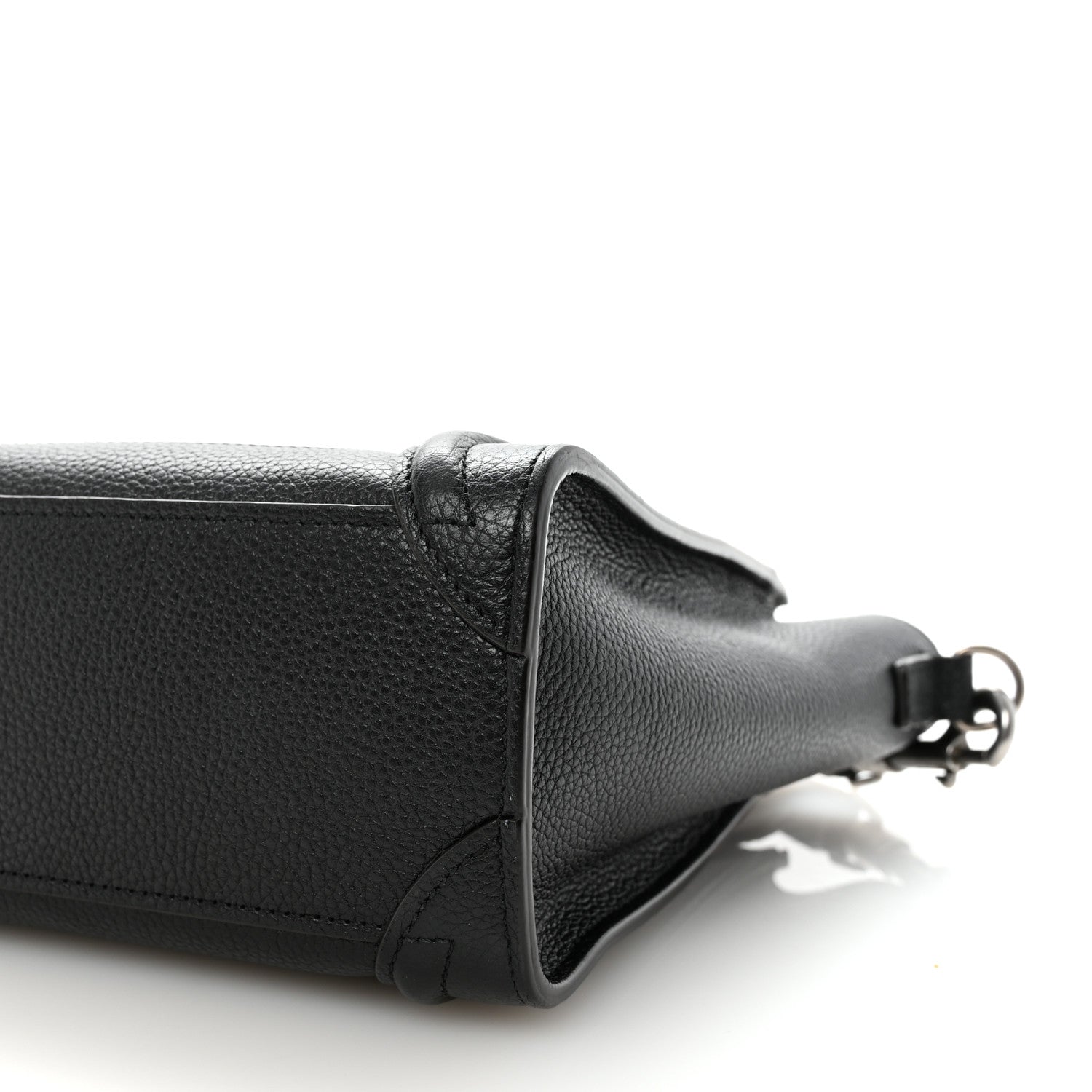 Drummed Calfskin Nano Luggage Black