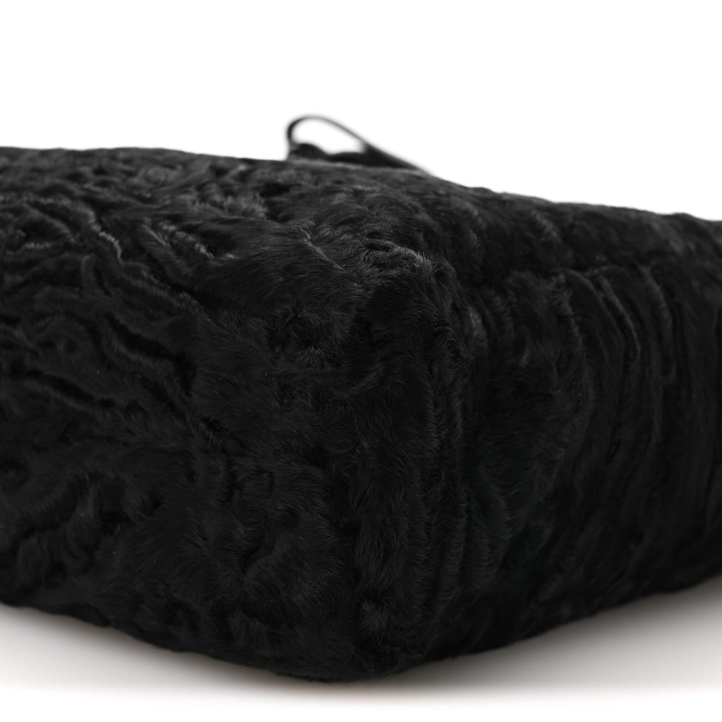 Persian Lamb Fur Tote Black