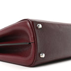 Grainy Calfskin Small Zumi Top Handle Bag Vintage Bordeaux