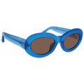 Dries Van Noten Ladies Oval Brown Sunglasses