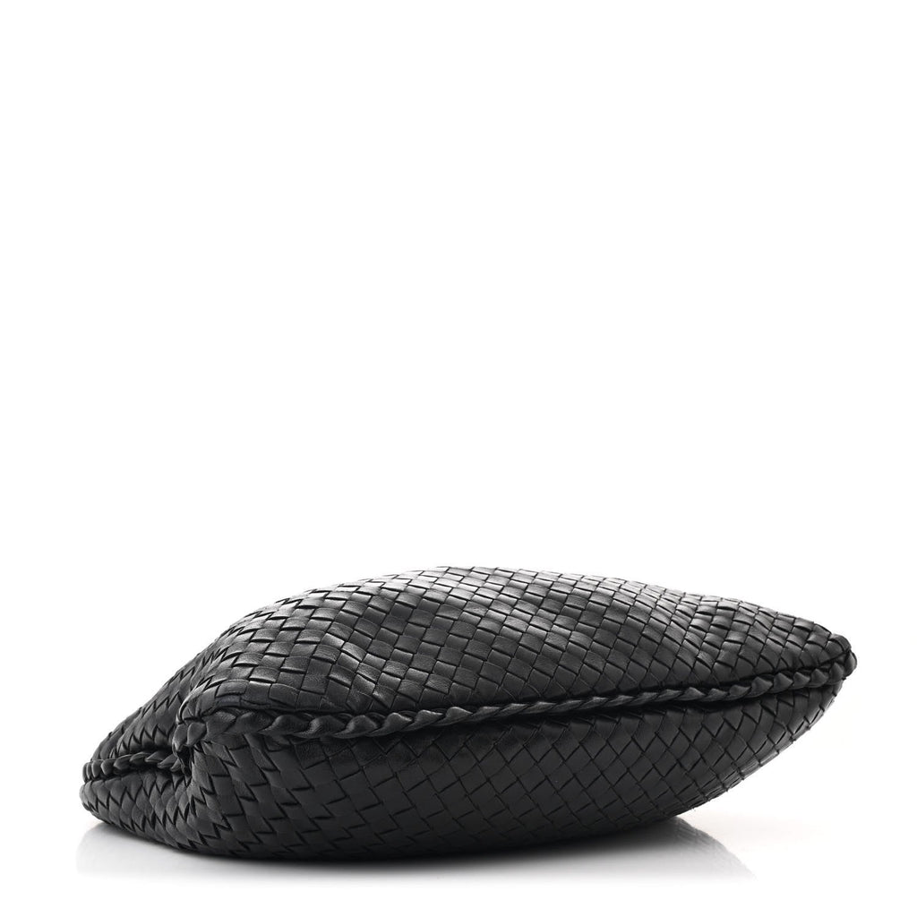 Nappa Intrecciato Medium Veneta Hobo Black