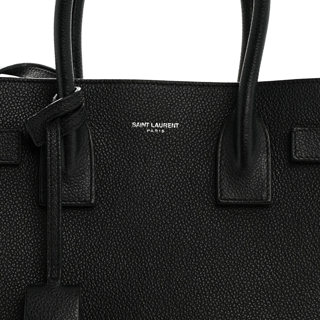 Grained Calfskin Baby Sac De Jour Black