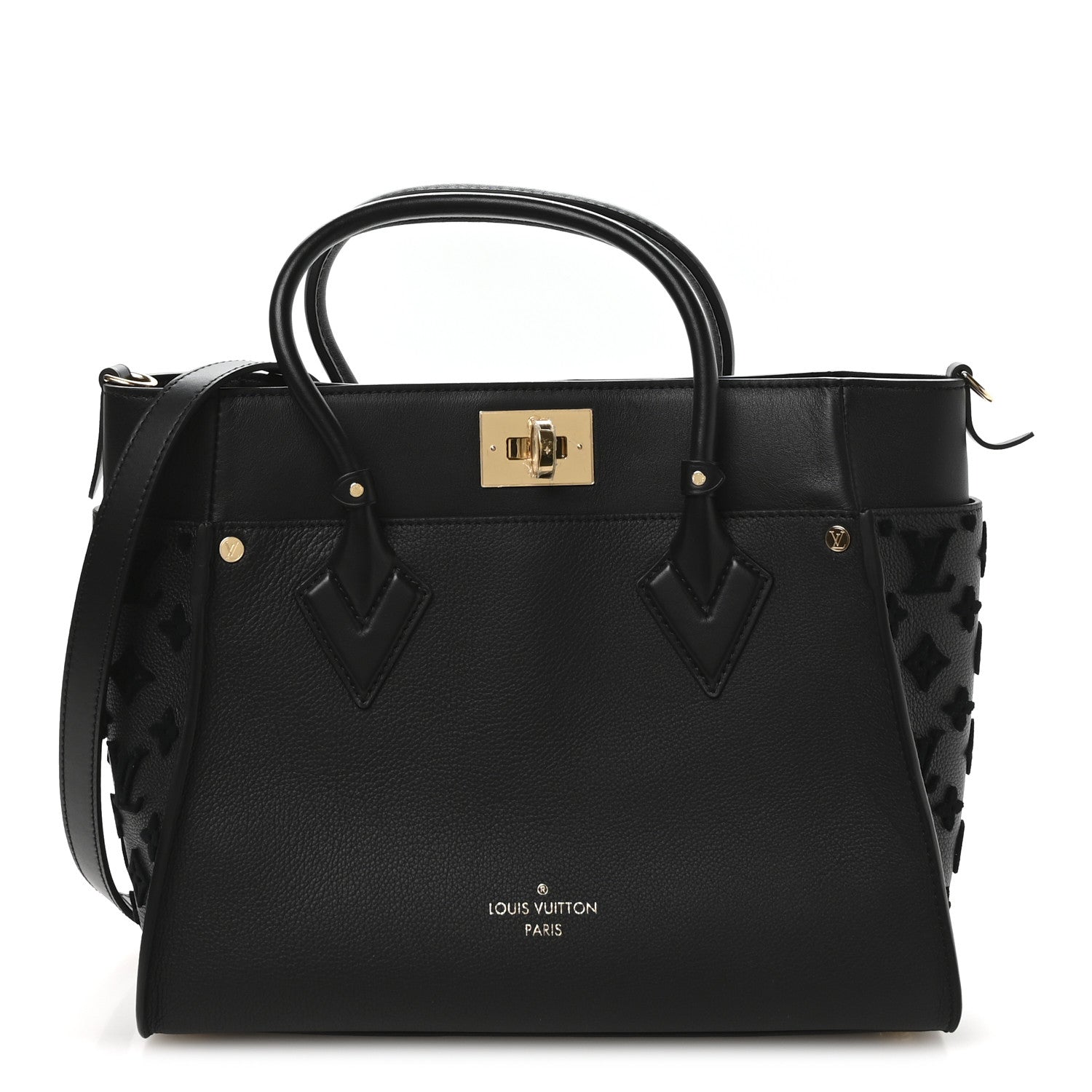 Calfskin Monogram Tufting On My Side Black