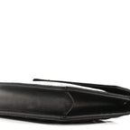 Grain De Poudre Matelasse Chevron Monogram Envelope Chain Wallet Black
