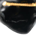 Jersey Quilted Micro Flap Bag Black