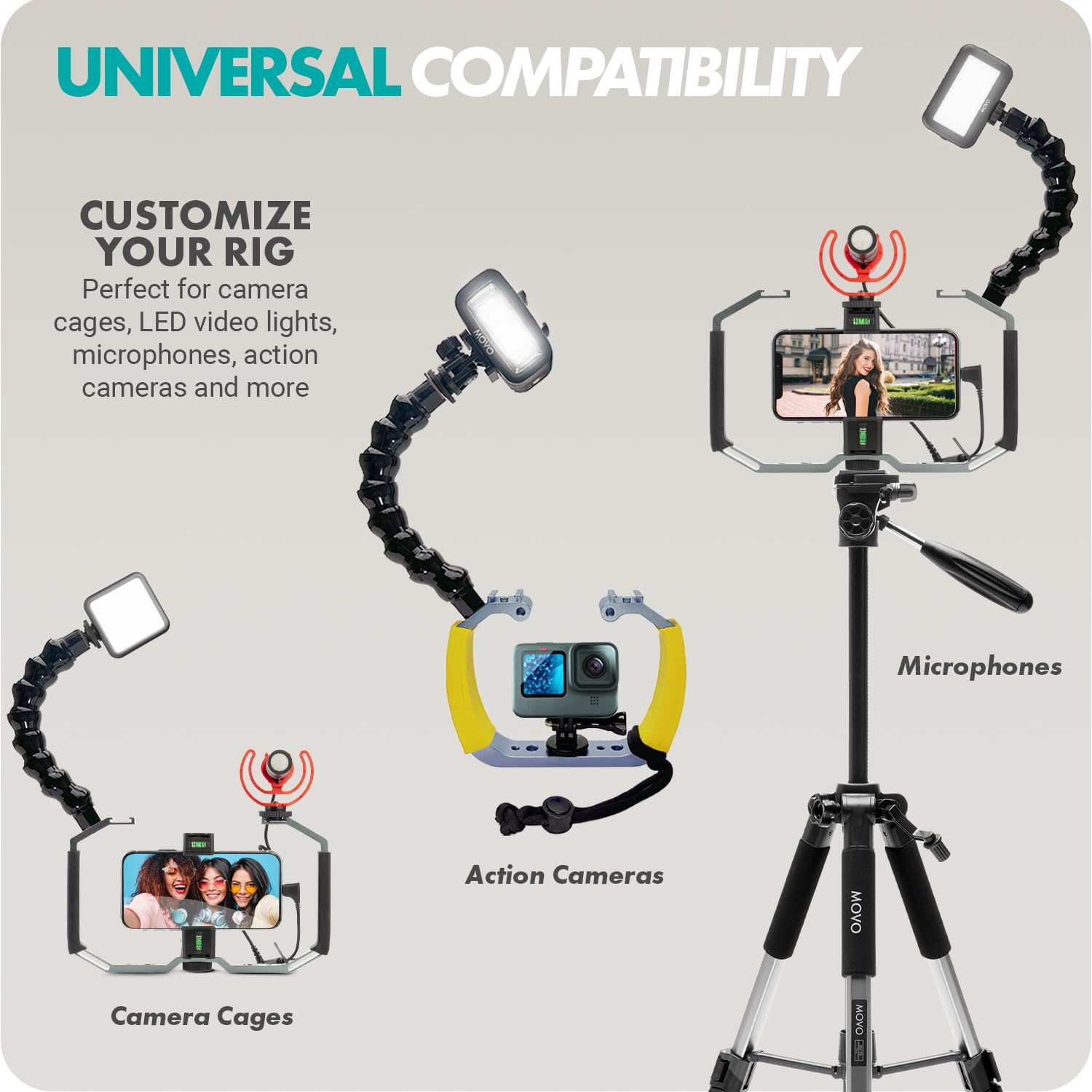 Movo UWA-8 Articulating Camera Rig Extension Mount