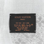 Silk Wool Monogram Infra Shawl Blue