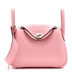 Taurillon Clemence Verso Mini Lindy 20 Rose Sakura Gris Perle