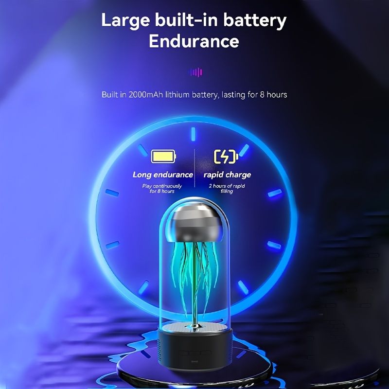 1pc Mechanical Jellyfish Audio Wireless Audio Atmosphere Light Audio Personality Cool Audio; tentacles rotate to music; Bluetooth speakers - 11*5.3*4.9in