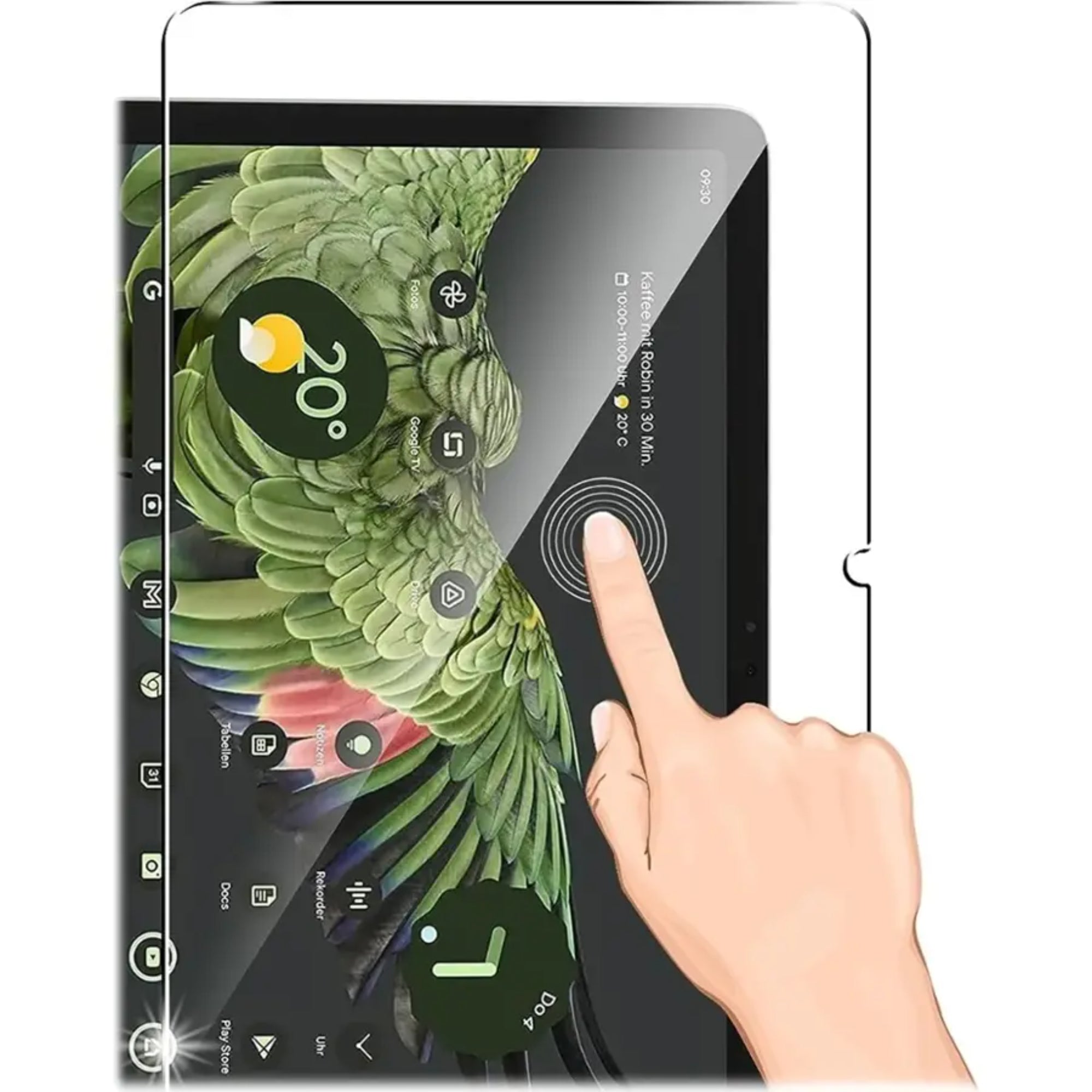 SAHARA - ZeroDamage Ultra Strong Tempered Glass Screen Protector for Google Pixel Tablet - Clear