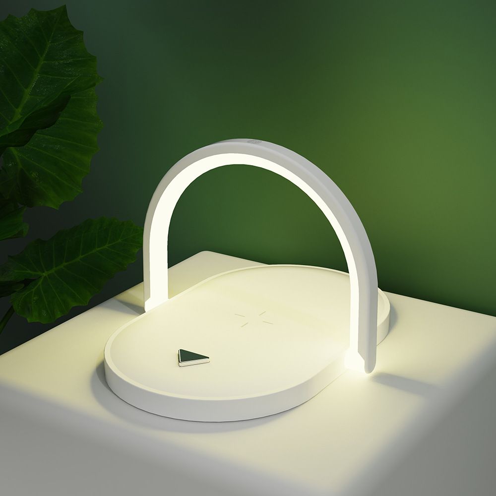3 In 1 Foldable Wireless Charger Night Light Wireless Charging Station Stonego LED Reading Table Lamp 15W Fast Charging Light with Speaker