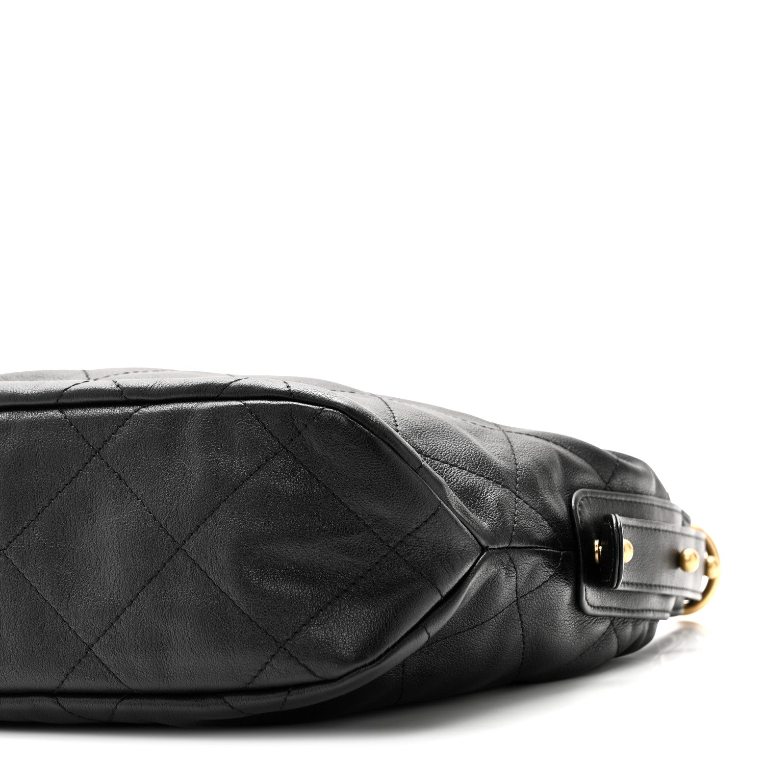 Calfskin Quilted Daily Hobo Black