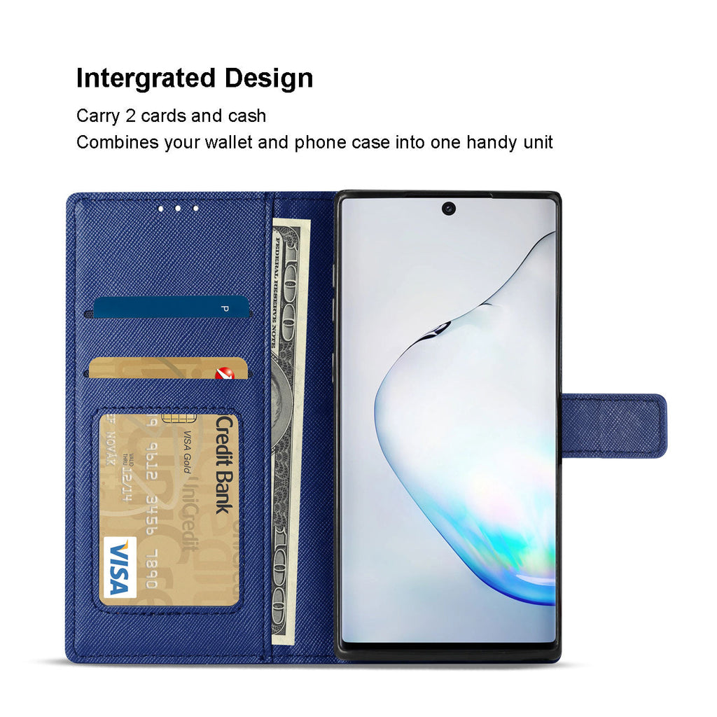 Reiko Samsung Galaxy Note 10 3-In-1 Wallet Case In Blue