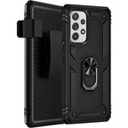 SAHARA - Black Military Kickstand Case with Belt Clip - Samsung Galaxy A53 5G