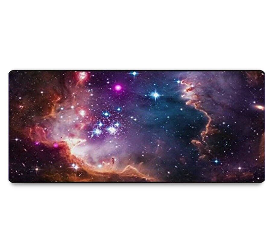 Extended Gaming Mouse Pad Desk Keyboard Mat Large Size 800MM X 300MM 31x12 - Galaxy
