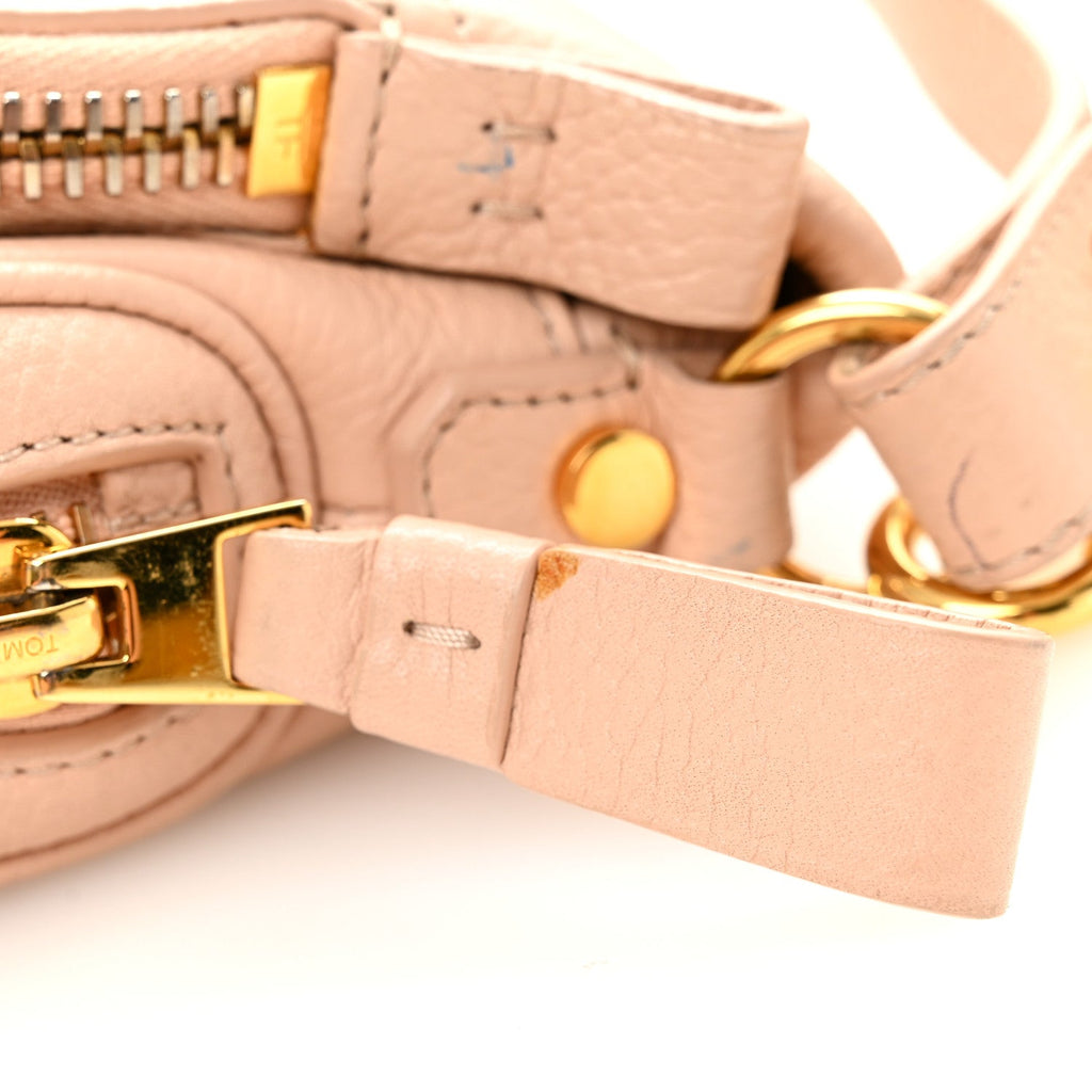 Pebbled Calfskin Jennifer Mini Crossbody Bag Blush Nude