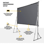 Kodak 150" Dual Portable Projector Screen with Stand and Carry Case