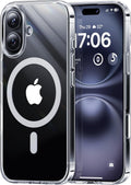 Entronix [Magnetic] Case Compatible with iPhone 16 Plus - [Hard Back] Thick Clear