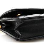 Lambskin Quilted Wallet On Chain WOC Black