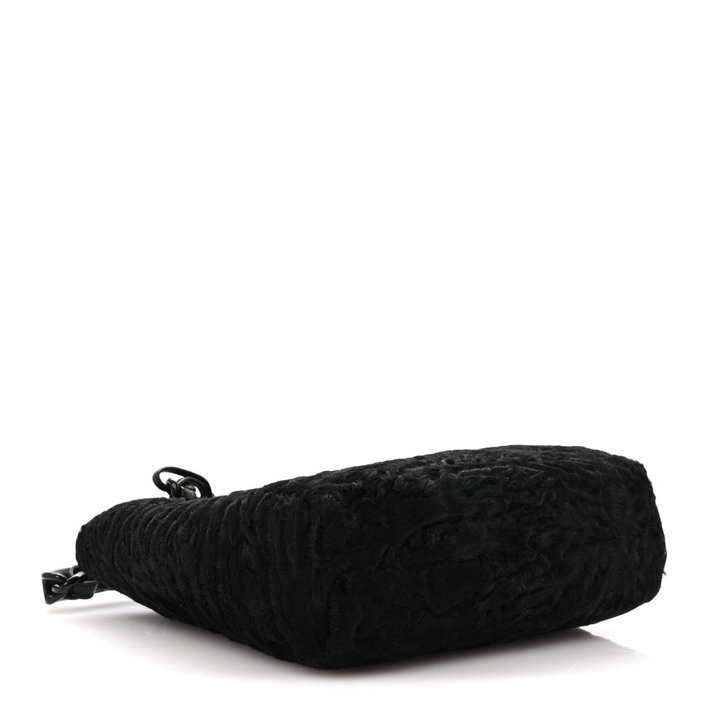 Persian Lamb Fur Tote Black