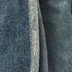 Washed Frayed Denim Logo Medium Hardware Tote Blue