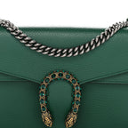 Pebbled Calfskin Small Dionysus Shoulder Bag Emerald