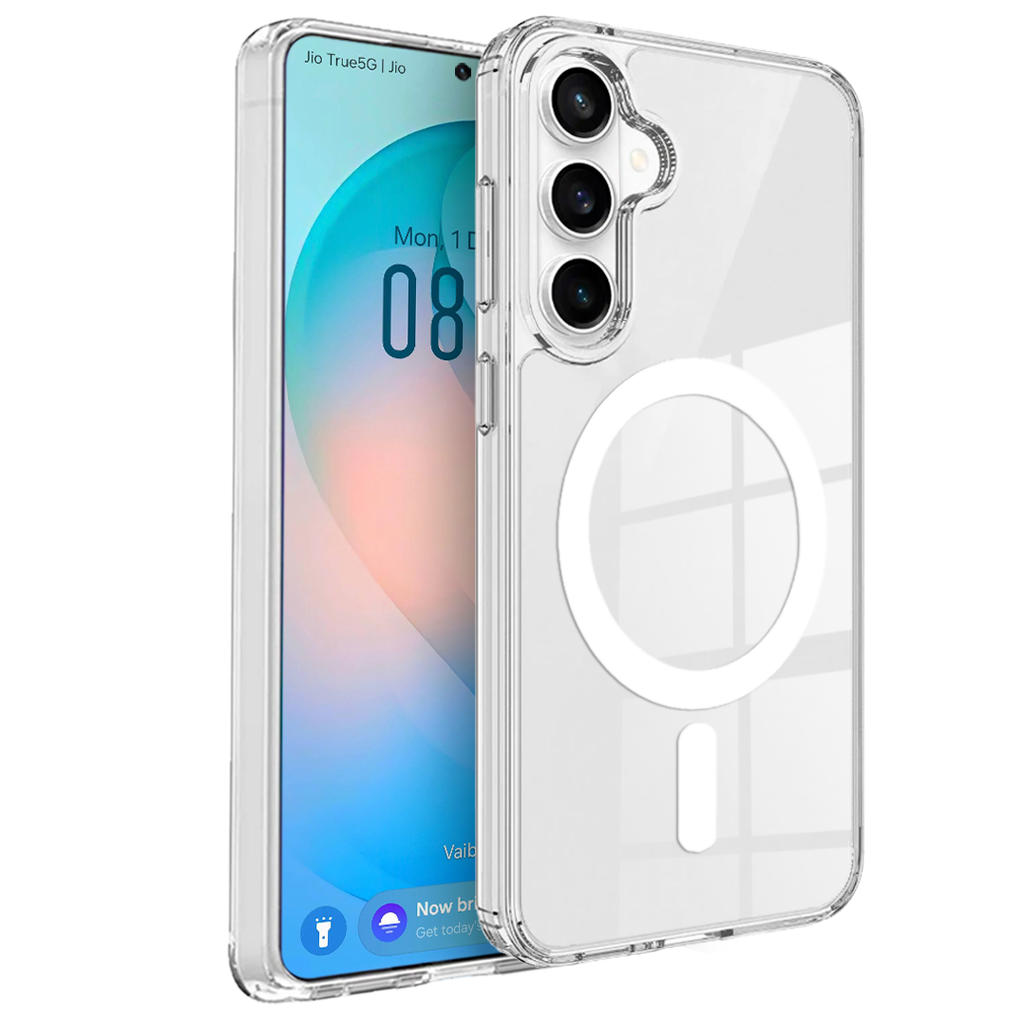 Entronix [Magnetic] Case Compatible with Galaxy S26 - [Hard Back] Clear Cover