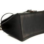 Used Calfskin Small Hourglass Top Handle Bag Brown