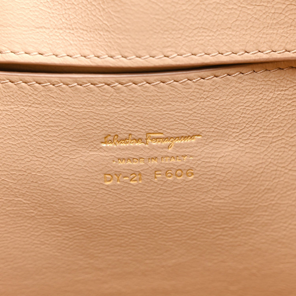 Grained Calfskin Sofia Satchel Moka
