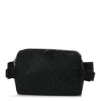 Nylon Jacquard Check Belt Bag Black