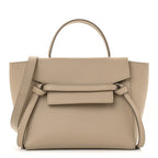 Grained Calfskin Micro Belt Bag Light Taupe