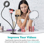 Movo VGC-3 Selfie Ring Light Stand - Complete Mobile Studio
