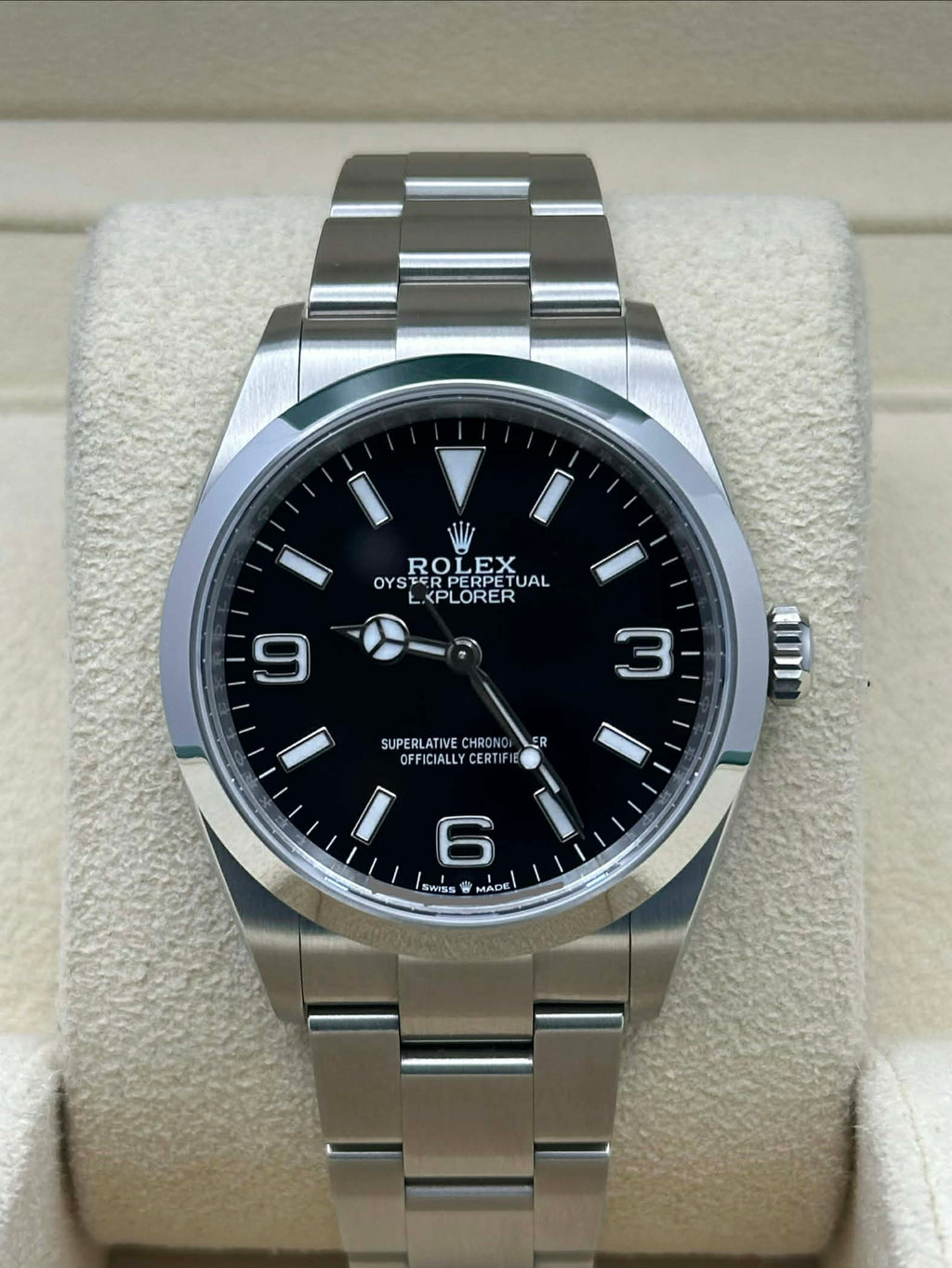 Rolex Stainless Steel Oyster Perpetual Explorer - Black Dial - Oyster Bracelet - 124270