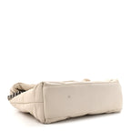 Lambskin Quilted Toy Loulou Puffer Monogram Chain Satchel Crema Soft