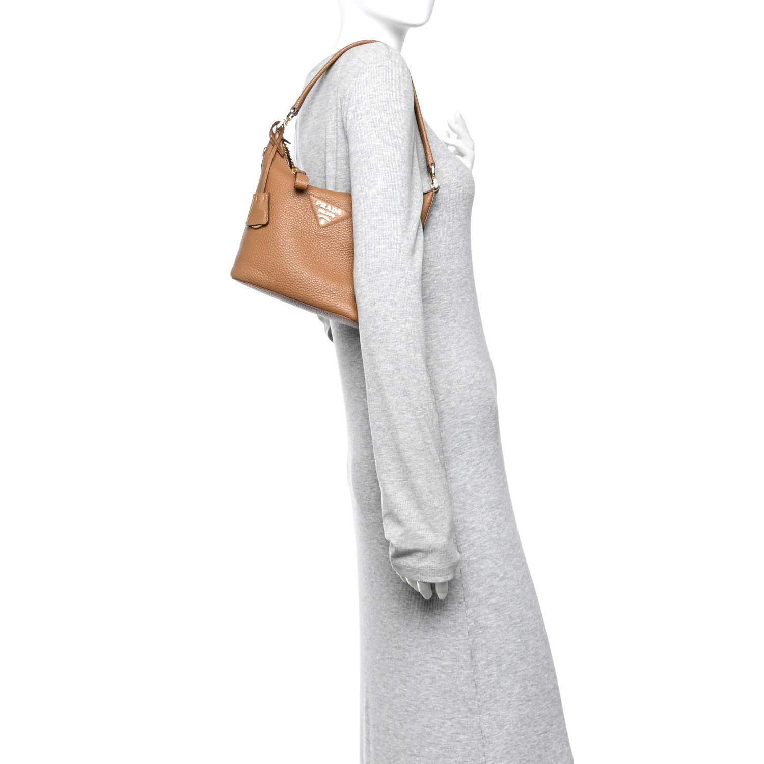 Vitello Daino Soft Mini Shoulder Bag Caramel